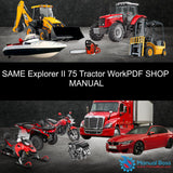 SAME Explorer II 75 Tractor WorkPDF SHOP MANUAL Default Title