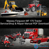 Massey Ferguson MF 175 Tractor Service/Shop & Repair Manual PDF Download Default Title