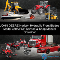 JOHN DEERE Horicon Hydraulic Front Blades Model 380A PDF Service & Shop Manual Download Default Title
