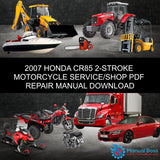 2007 HONDA CR85 2-STROKE MOTORCYCLE SERVICE/SHOP PDF REPAIR MANUAL DOWNLOAD Default Title