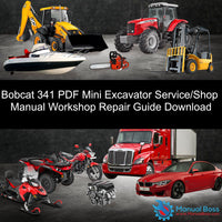 Bobcat 341 PDF Mini Excavator Service/Shop Manual Workshop Repair Guide Download Default Title