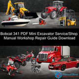 Bobcat 341 PDF Mini Excavator Service/Shop Manual Workshop Repair Guide Download Default Title