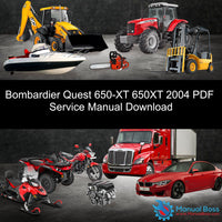 Bombardier Quest 650-XT 650XT 2004 PDF Service Manual Download Default Title