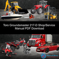 Toro Groundsmaster 217-D Shop/Service Manual PDF Download Default Title