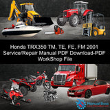 Honda TRX350 TM, TE, FE, FM 2001 Service/Repair Manual PDF Download-PDF WorkShop File Default Title