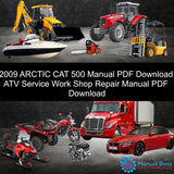 2009 ARCTIC CAT 500 Manual PDF Download ATV Service Work Shop Repair Manual PDF Download Default Title